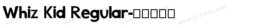 Whiz Kid Regular字体转换